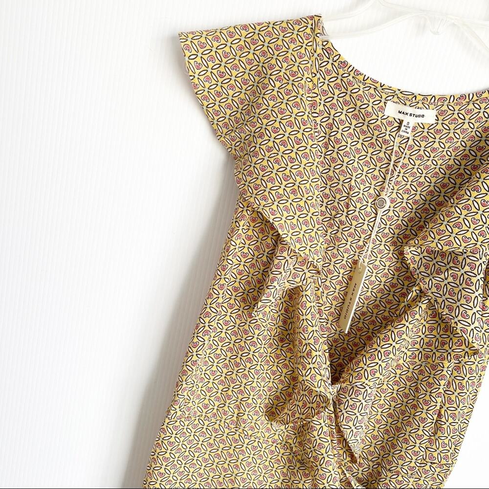 Max Studio Olive Green Ruffle Wrap Maxi Dress - Picture 4 of 13